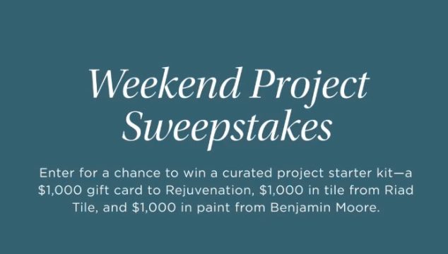 Rejuvenation Weekend Project Sweepstakes