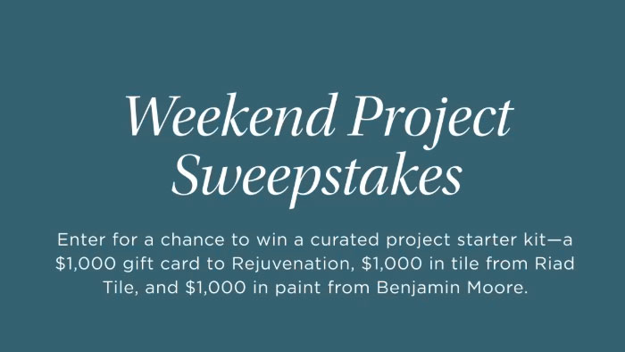 Rejuvenation Weekend Project Sweepstakes