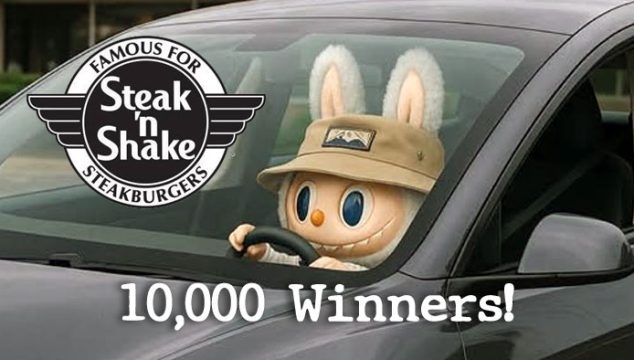Steak ‘n Shake Summer Scratch ‘n Win Labubu Instant Win Game (10,000 Winners)