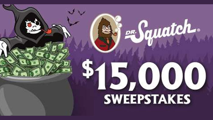 Spirit Halloween $15,000 Dr. Squatch Sweepstakes