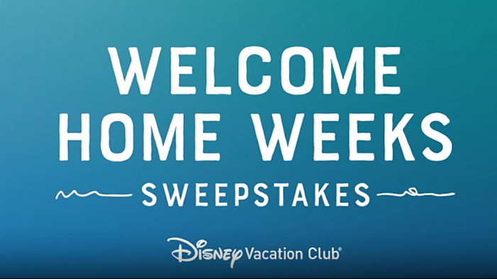 Disney Vacation Welcome Home Weeks Cruise Sweepstakes