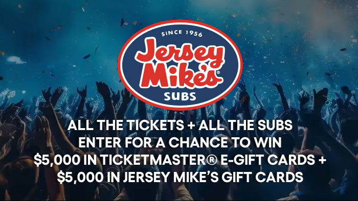 Jersey Mike's Tickets & Subs Sweepstakes