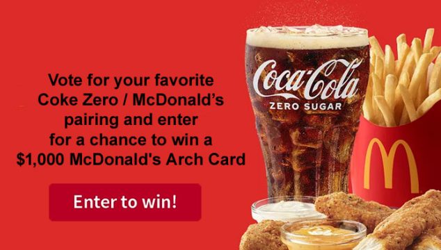 Coca‑Cola McDonald’s Pairing Sweepstakes