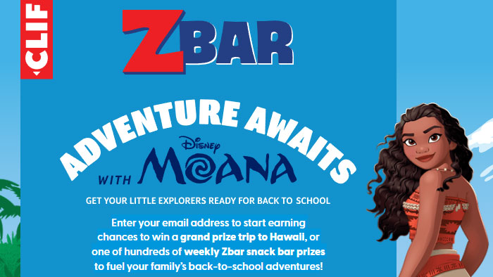Zbar Back-to-School Adventures with Moana Sweepstakes