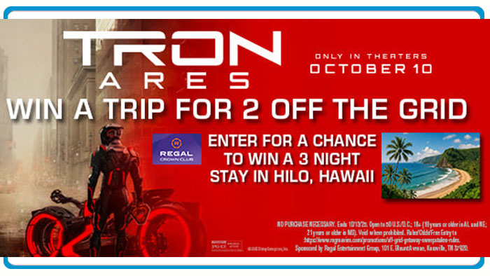Regal Crown Club Off Grid Get Away to Hawaii Sweepstakes