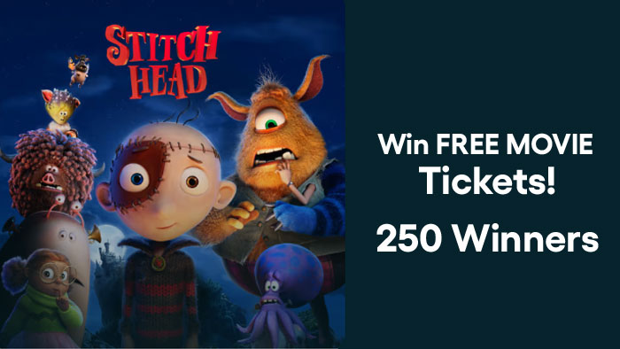 Win FREE Movie Tickets for Stitch Head Giveaway (250 Winners)