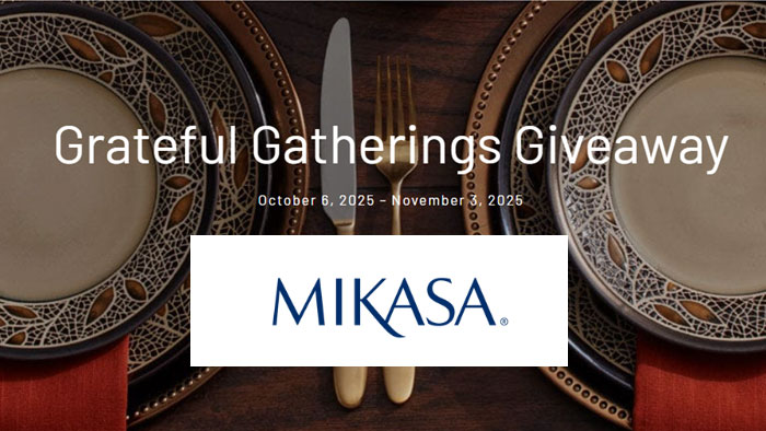 This Thanksgiving, set the table for memories that last a lifetime. Two lucky winners will each receive a $500 Mikasa.com E-Gift Card perfect for dinnerware, glassware, serveware, and more. Enter now through November 3rd and bring timeless elegance to your holiday table.