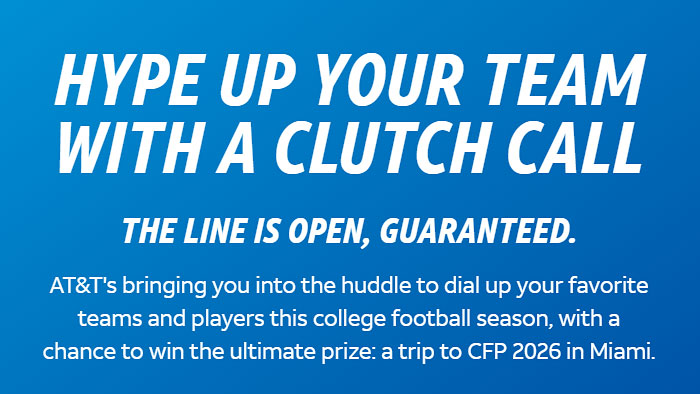 AT&T Clutch Calls NCAA National Football Championship Sweepstakes