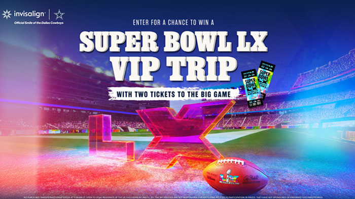 Dallas Cowboys Invisalign Super Bowl Sweepstakes