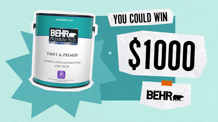 BEHR Rate & Win $1,000 Home Depot Gift Card Sweepstakes