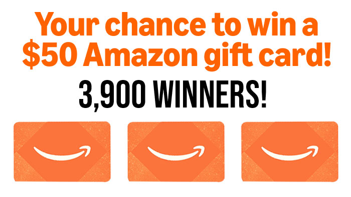 Amazon's Black Friday Gift Card Giveaway (3,900 $50 Amazon Gift Card Winners)