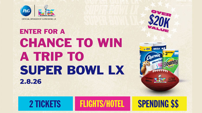 The P&G brandSAVER Super Bowl LX Sweepstakes