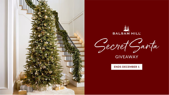 Balsam Hill’s Secret Santa Christmas Tree Giveaway