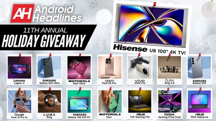 Android Headlines Annual Ultimate Holiday Tech Giveaway (18 Prizes)
