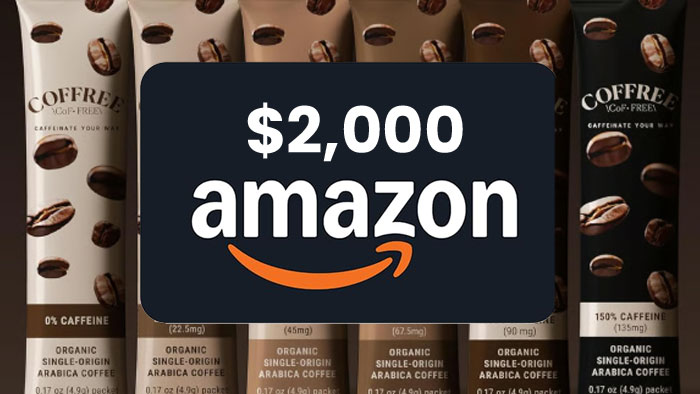 $2,000 Amazon Card + 1 Year of Free Coffree Giveaway