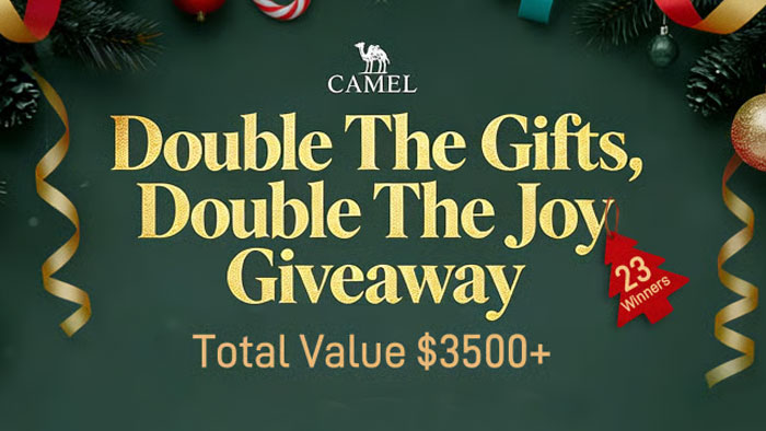 Camel Outdoors Double the Gifts, Double the Joy Giveaway (23 Winners)