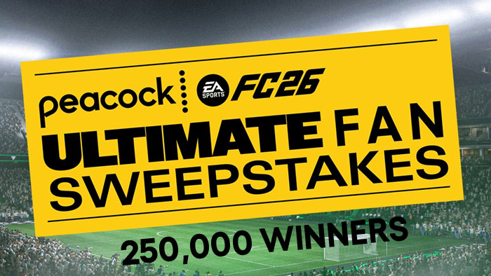 NBC Peacock x EA Sports FC Ultimate Fan Sweepstakes (250,100 Prizes)