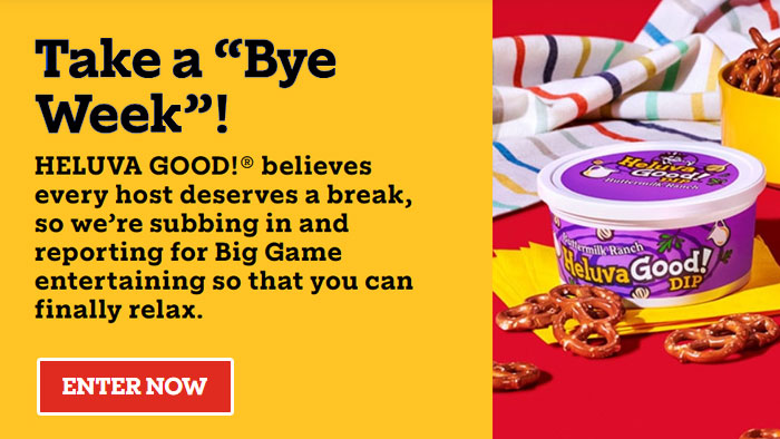 Heluvagood Host’s Bye Week Sweepstakes (120 Prizes)