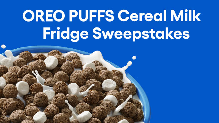 OREO PUFFS Cereal Milk Fridge Sweepstakes