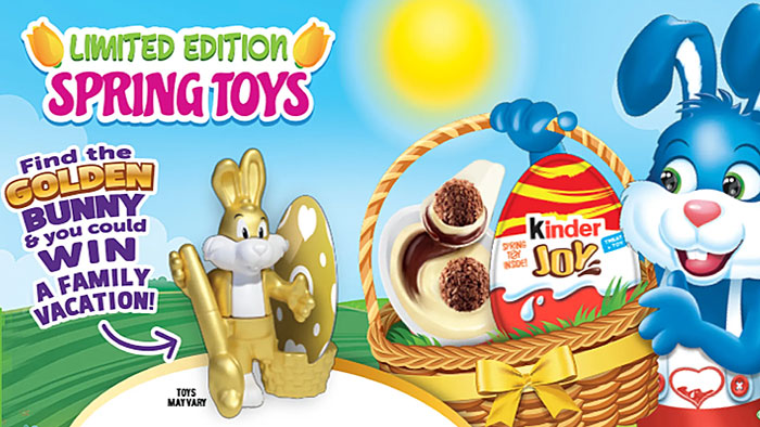 Kinder  Find The Golden Bunny Toy Sweepstakes