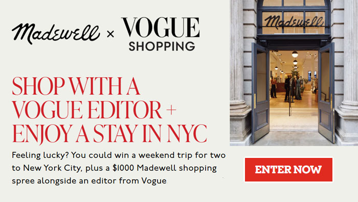 Madewell x Vogue Shopping Trip Sweepstakes