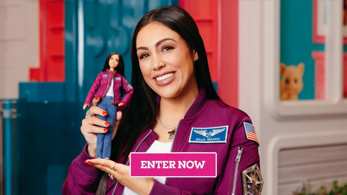 Join Kellie Gerardi to Celebrate Barbie Dream Days, enter for a chance to win the ultimate shopping spree at Walmart. One Grand Prize: $2,500 digital Walmart Gift Card. Ten First Prizes: $250 Digital Walmart Gift Cards