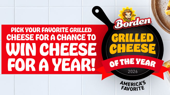 Borden Cheese National Grilled Cheese Day Instant Win Game & Sweepstakes (105 Prizes)