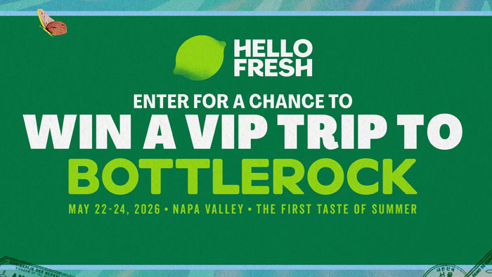 HelloFresh VIP BottleRock Music Festival Sweepstakes