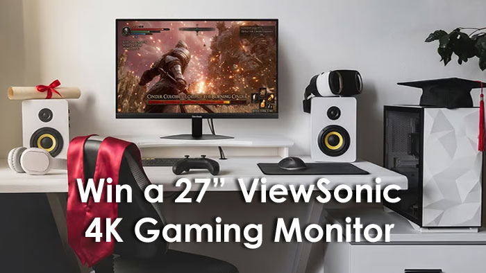 enter the ViewSonic  Graduate to Better Gaming Sweepstakes for your chance to win a ViewSonic® VX2730D-4K gaming monitor. Switch to 144Hz at 4K for movies and immersive games, or push to 288Hz at Full HD when competitive speed is everything. Enhanced ergonomic features like height adjustment, pivot and tilt let you position the screen exactly how you like it.