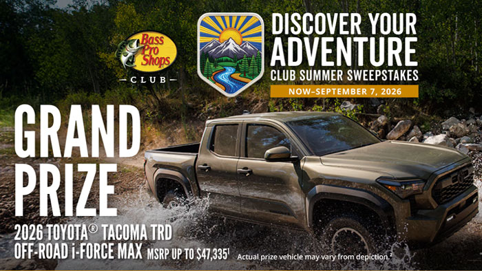 Cabela's and Bass Pro Shops Discover Your Adventure CLUB Summer Sweepstakes