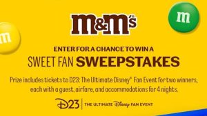 M&M's Sweet Fan Ticket D23 Fan Event Sweepstakes