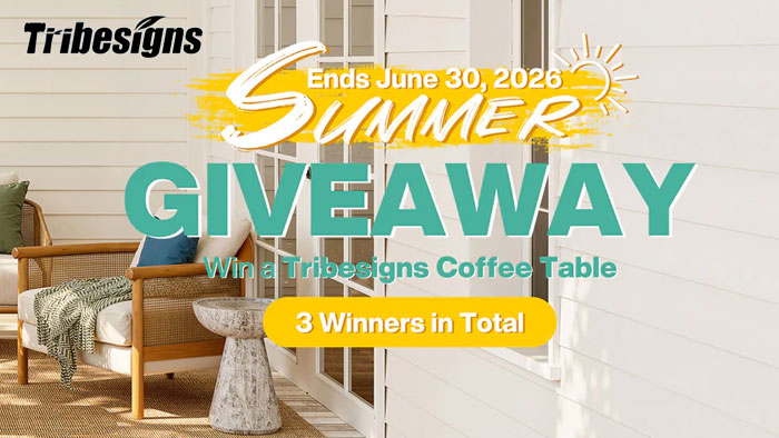 Tribesigns Summer Coffee Table Giveaway (3 Winners)