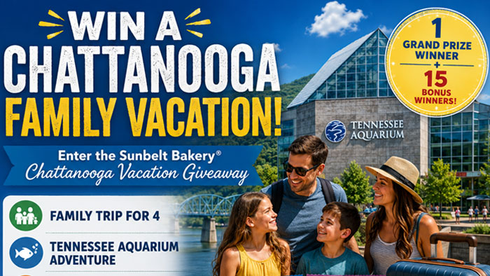 Sunbelt Bakery Chattanooga Vacation Giveaway