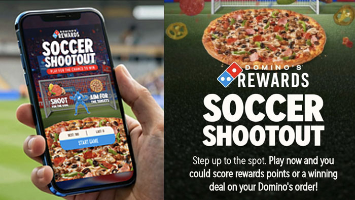 Domino’s Rewards Soccer Shootout Instant Win Game