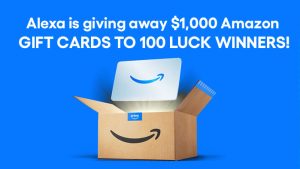 Alexa is giving away $1,000 Amazon Gift Cards to 100 lucky customers just in time for Prime Day.