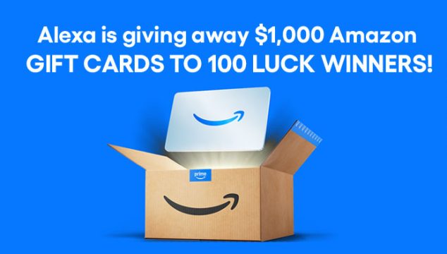 Alexa is giving away $1,000 Amazon Gift Cards to 100 lucky customers just in time for Prime Day.