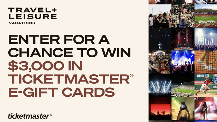 Travel + Leisure Vacations “Tickets For A Year” Sweepstakes