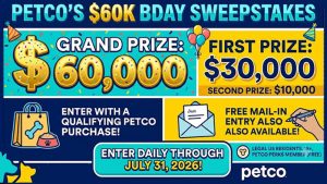 Petco's $60K Bday Sweepstakes