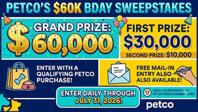 Petco's $60K Bday Sweepstakes
