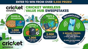 Cricket Wireless Value Hub Sweepstakes (5,030 Prizes)