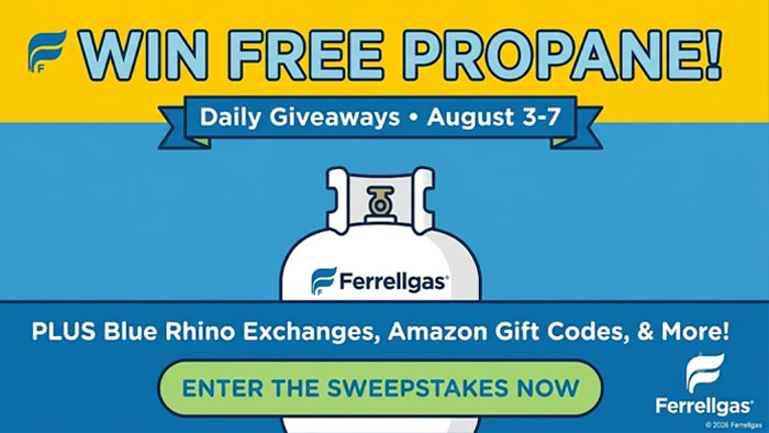 Ferrellgas Propane Deal Days Sweepstakes (50 Winners)