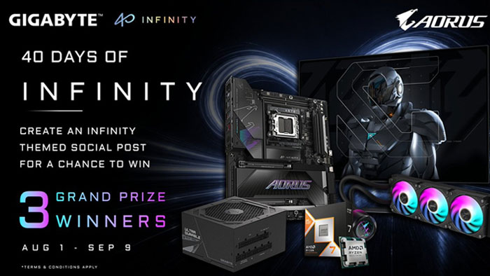 GIGABYTE 40 Your Infinity 40th Anniversary Giveaway