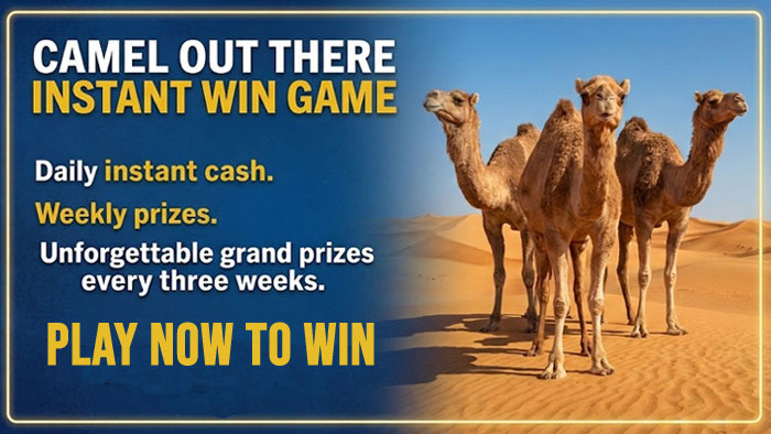 Camel Out There Instant Win Game (Daily Winners)