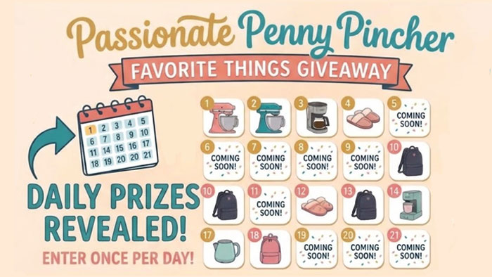 Passionate Penny Pincher Favorite Things Giveaway (Daily Prizes)