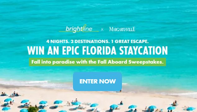 Brightline Margaritaville Margaritaville Hollywood Beach Resort Sweepstakes