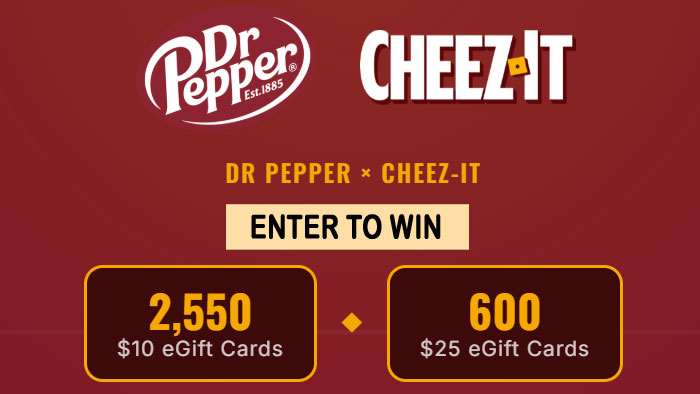 Dr Pepper and Cheez-it Fall Football Instant Win Game (3,150 Winners)