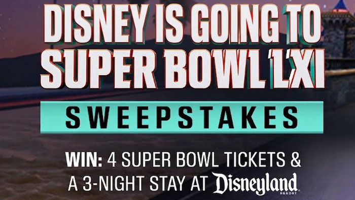 Disney ESPN We're Going to Super Bowl LXI Sweepstakes