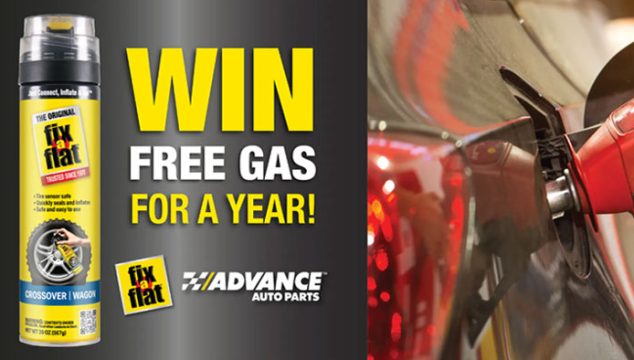 Fix-a-Flat x Advance Auto Parts Free Gas for a Year Sweepstakes