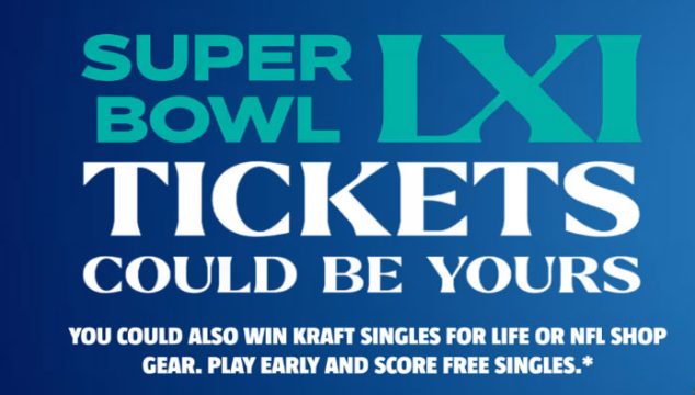 Kraft The Single Greatest Cheeseburger Call Sweepstakes (Super Bowl Trip and More)