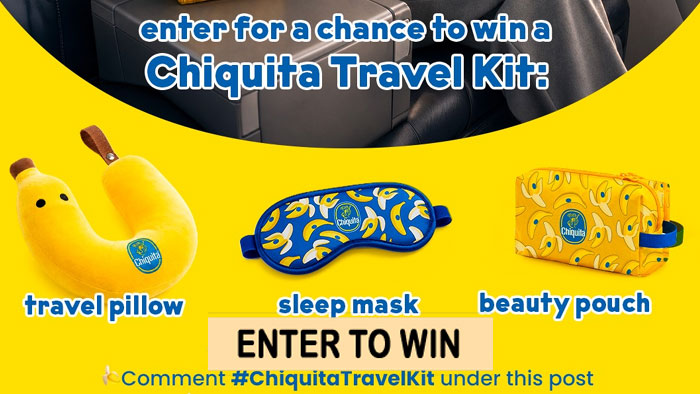 Chiquita September Travel Kit Giveaway (400 Winners)